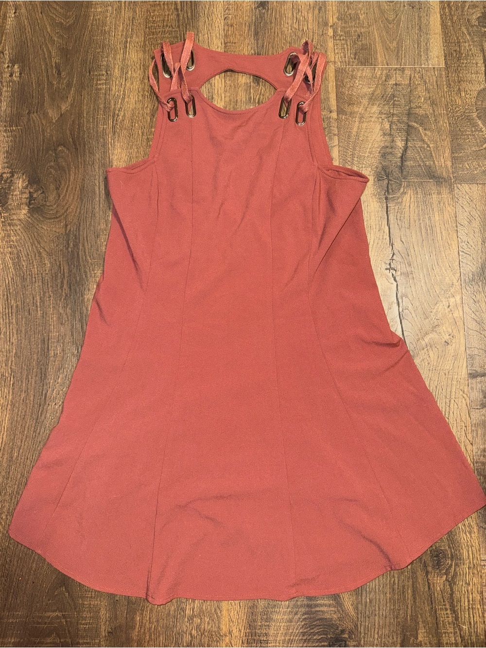 Free People Rust Multi-Strap A-Line Mini Dress